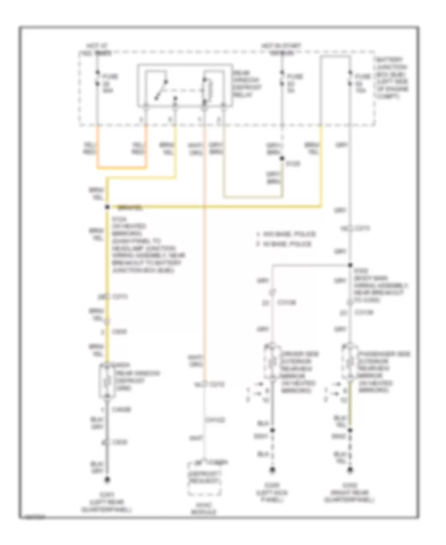 Defoggers Wiring Diagram for Ford Explorer 2014