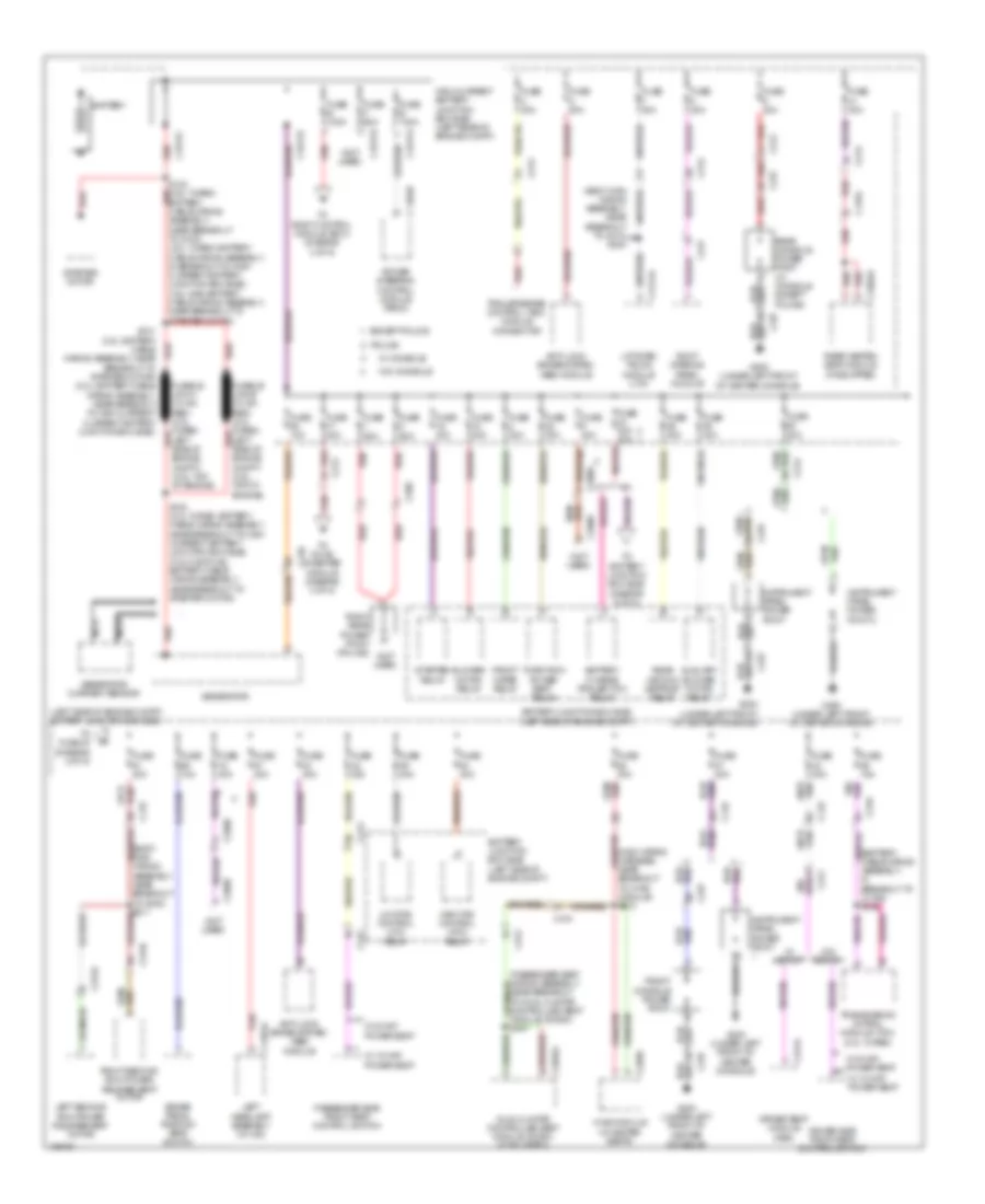 Power Distribution Wiring Diagram 1 of 5 for Ford Explorer 2014