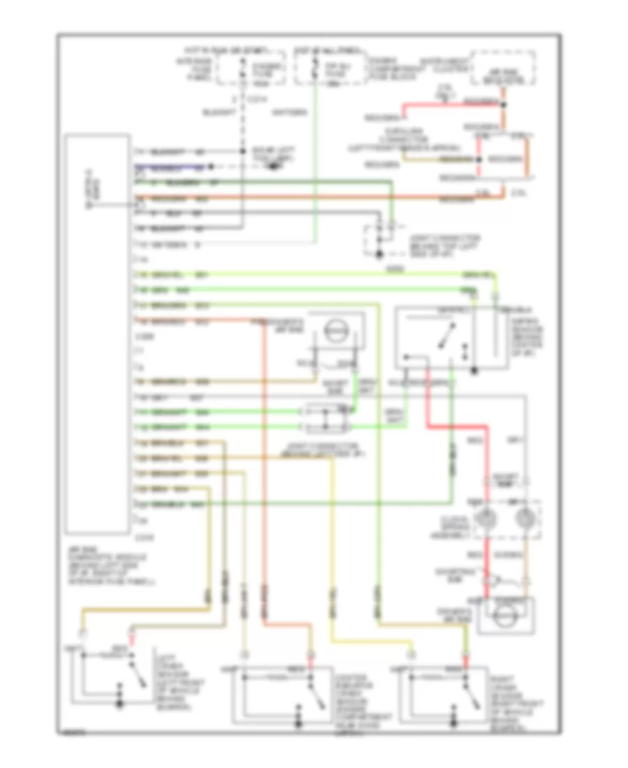 Supplemental Restraint Wiring Diagram for Ford Probe GT 1995