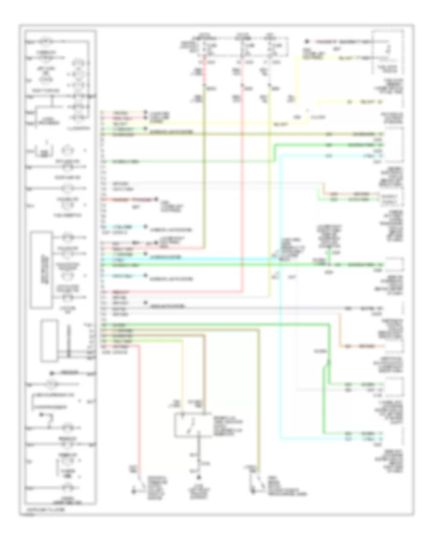 Instrument Cluster Wiring Diagram for Ford Pickup F150 1999