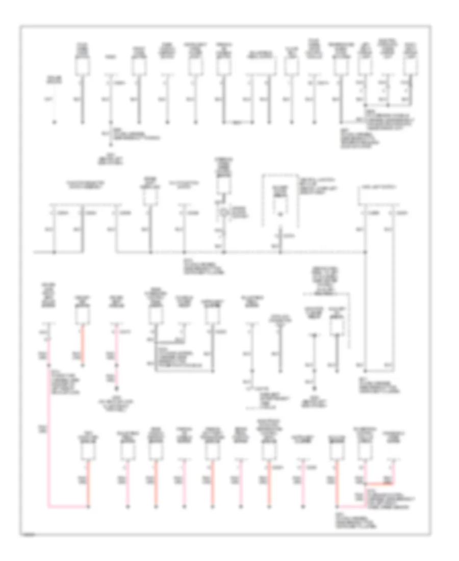 Ground Distribution Wiring Diagram (2 of 4) for Ford Excursion 2003