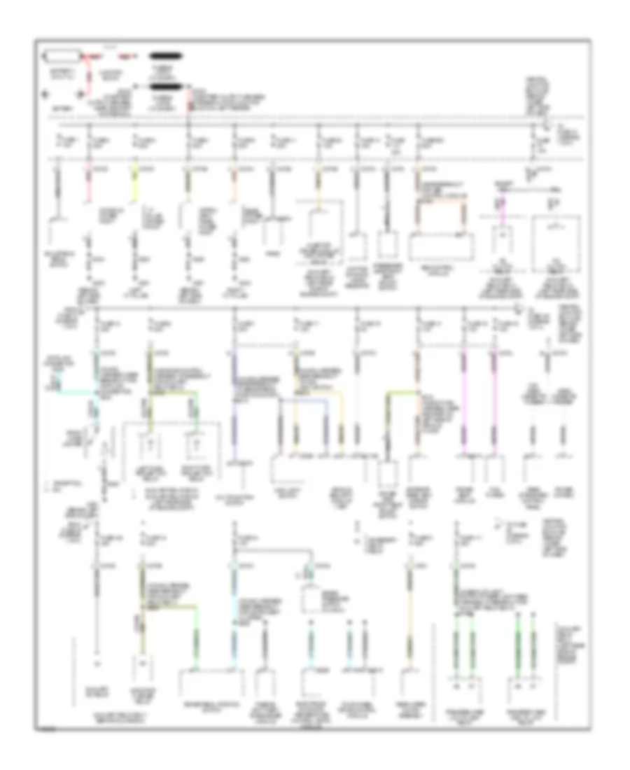 Power Distribution Wiring Diagram 1 of 4 for Ford Excursion 2003