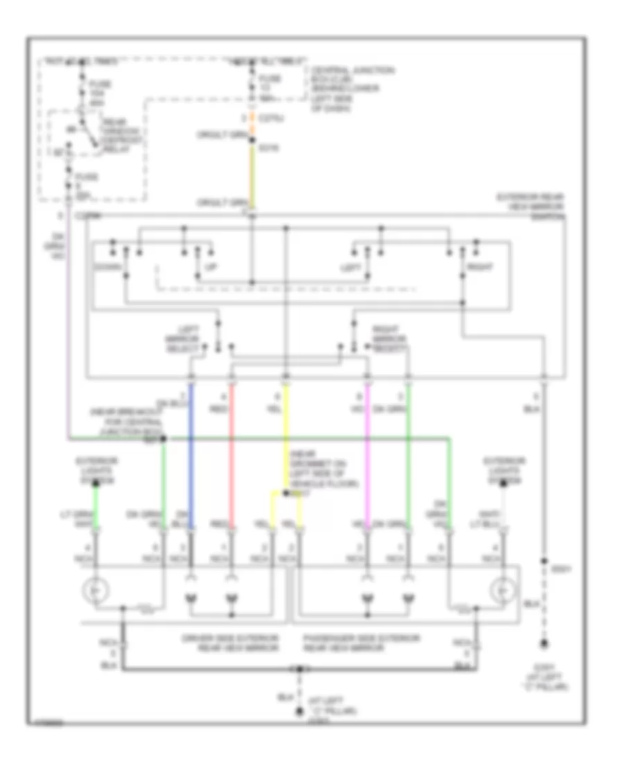 Power Mirrors Wiring Diagram for Ford Excursion 2003