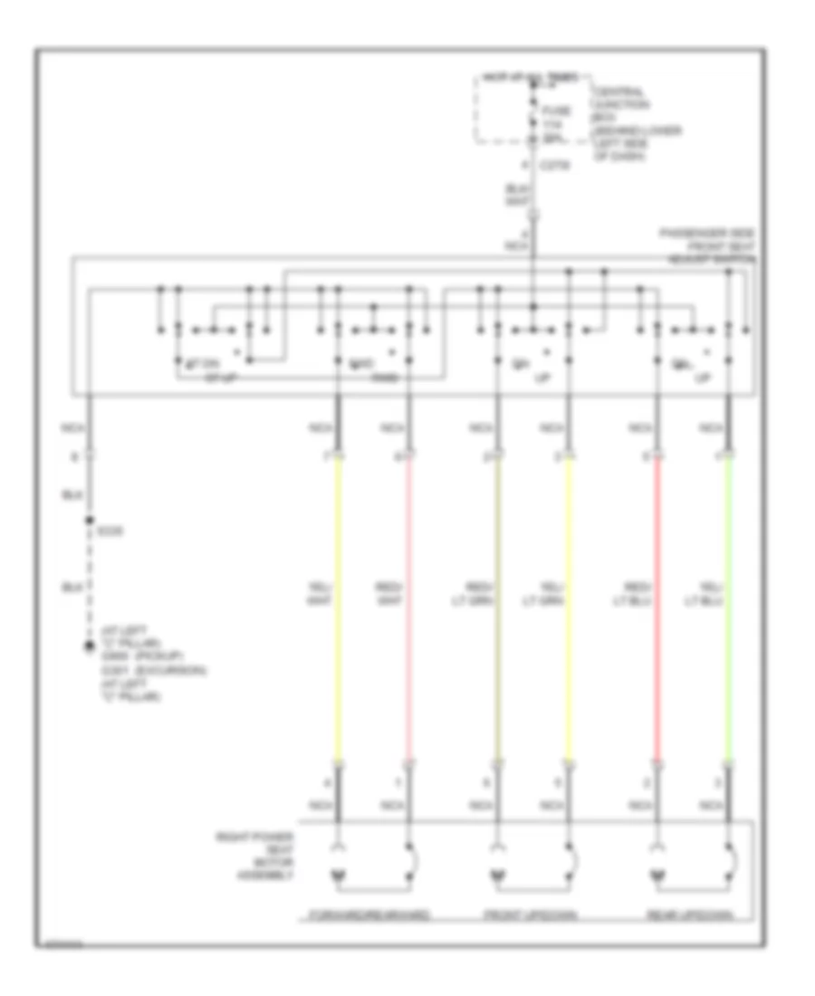 Passenger Power Seat Wiring Diagram for Ford Excursion 2003