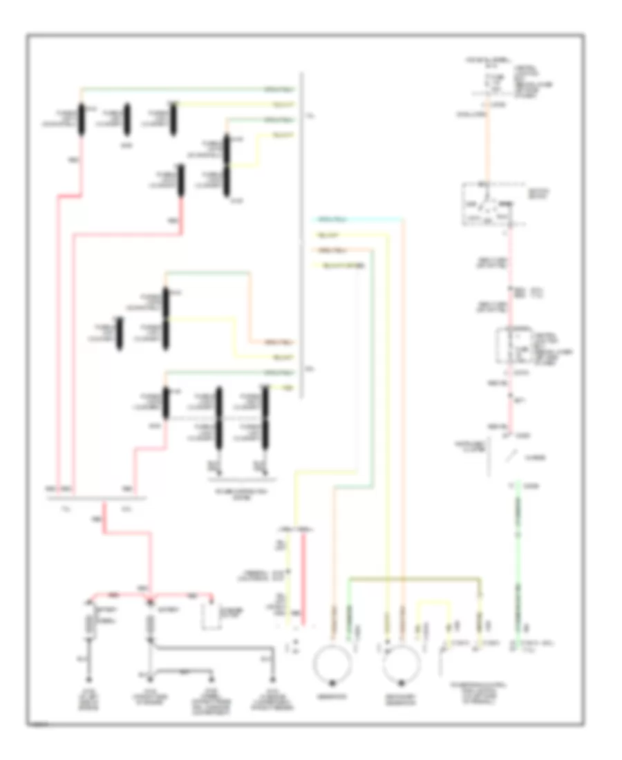 7.3L DI Turbo Diesel, Charging Wiring Diagram, with Dual Generators for Ford Excursion 2003
