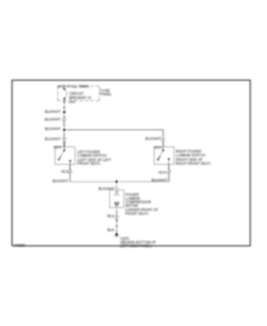 Lumbar Wiring Diagram, with Cloth Bench for Ford Pickup F350 1993