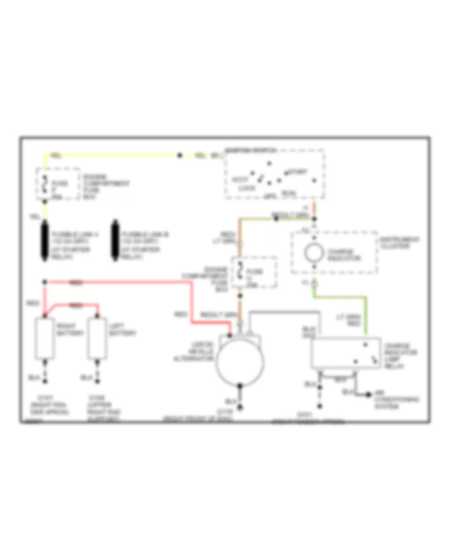 7 3L Charging Wiring Diagram for Ford Pickup F350 1993