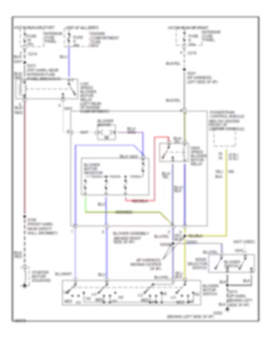Heater Wiring Diagram for Ford Probe 1997