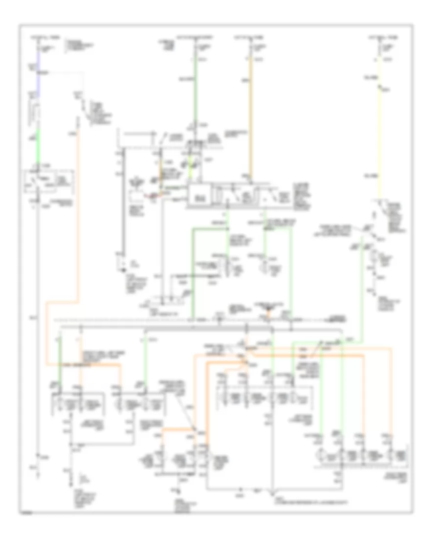 Exterior Lamps Wiring Diagram for Ford Probe 1997