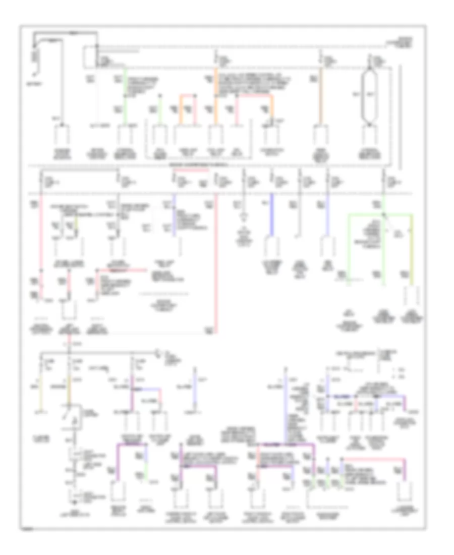 Power Distribution Wiring Diagram 1 of 3 for Ford Probe 1997