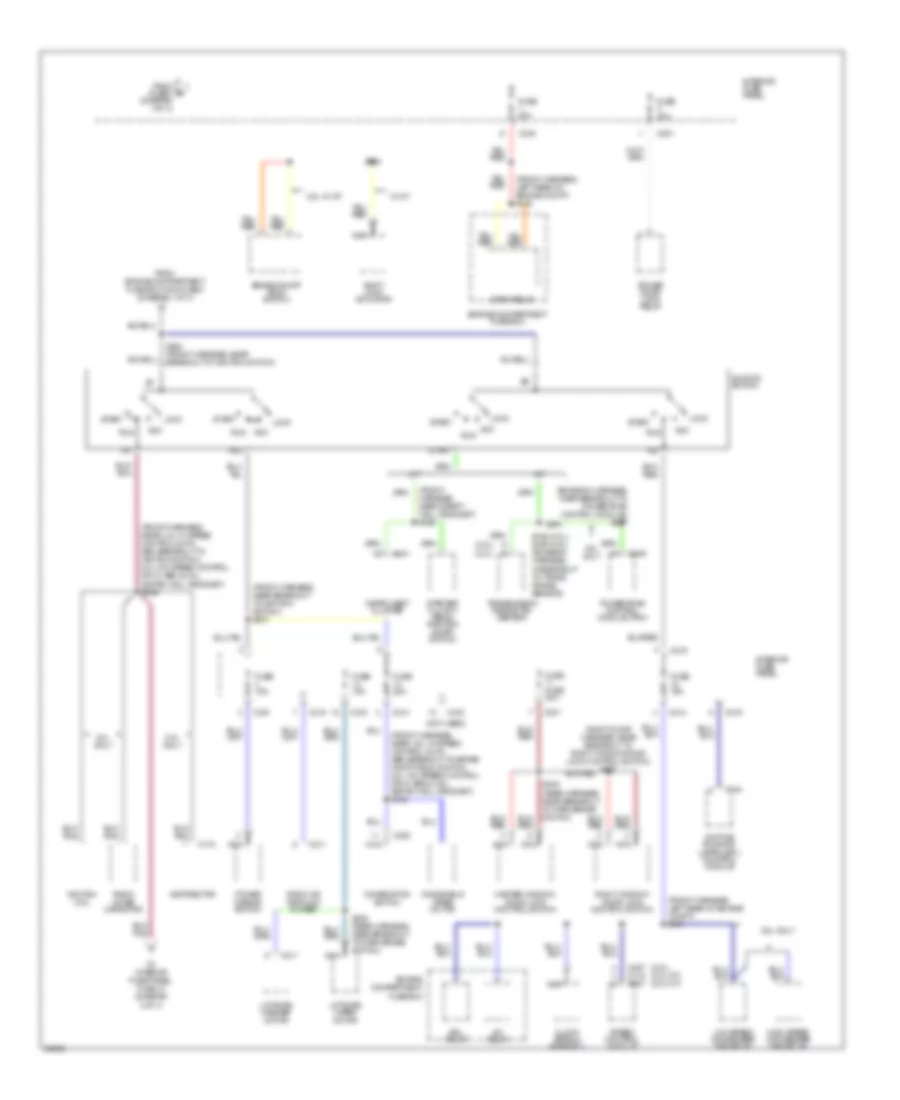 Power Distribution Wiring Diagram 2 of 3 for Ford Probe 1997