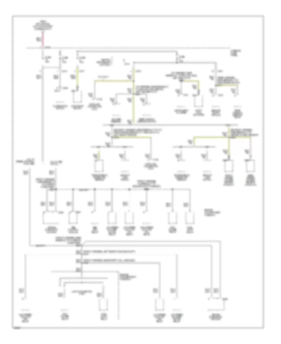 Power Distribution Wiring Diagram 3 of 3 for Ford Probe 1997