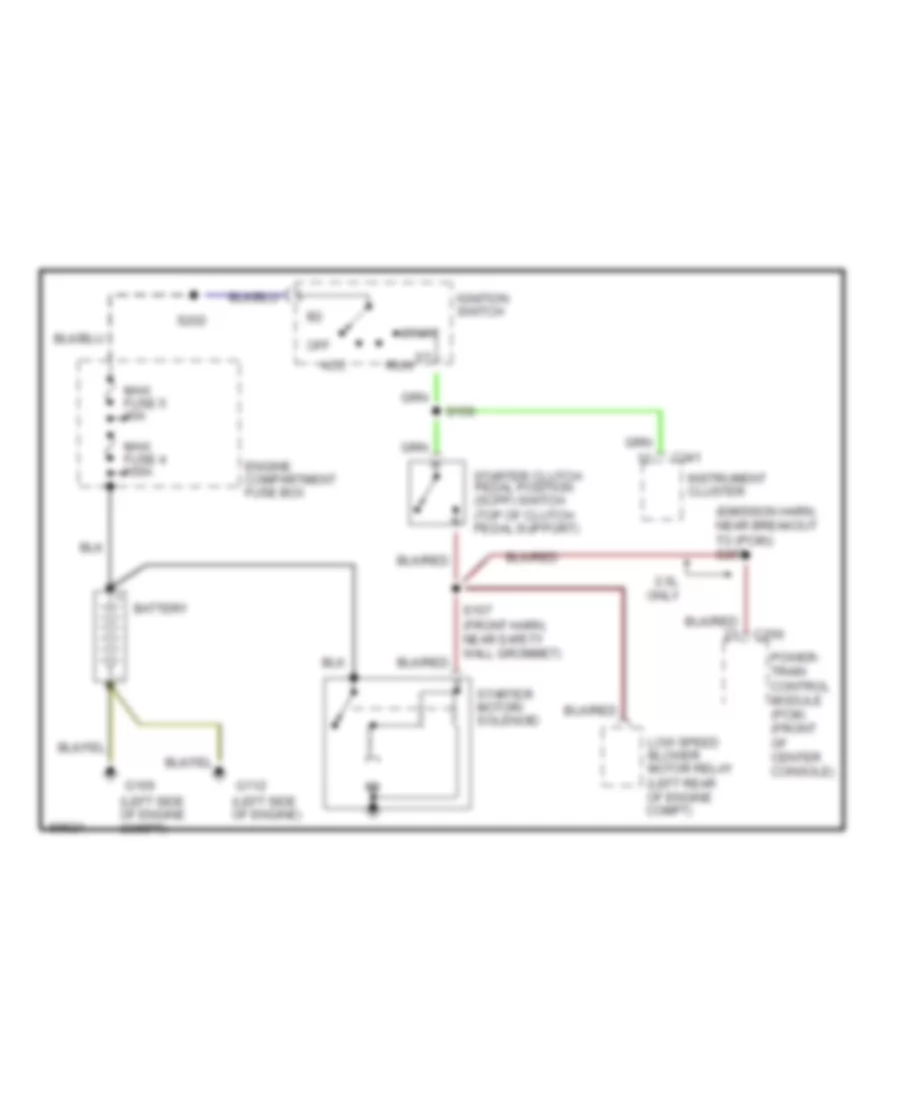 Starting Wiring Diagram M T for Ford Probe 1997