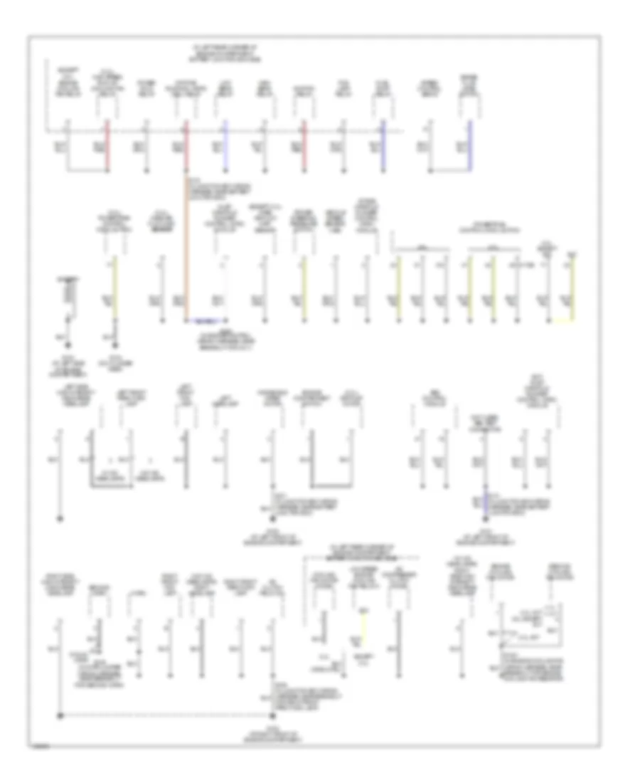 Ground Distribution Wiring Diagram 1 of 3 for Ford Focus LX 2004