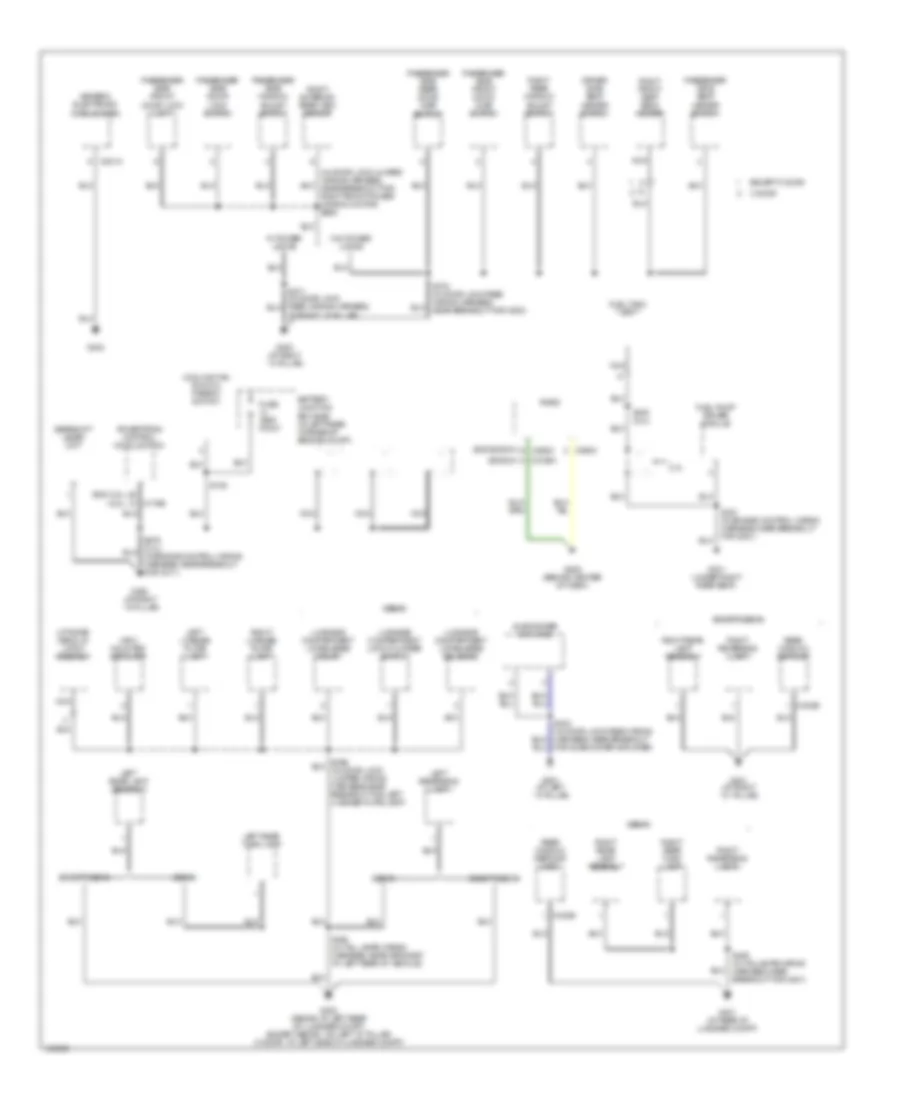 Ground Distribution Wiring Diagram (3 of 3) for Ford Focus LX 2004
