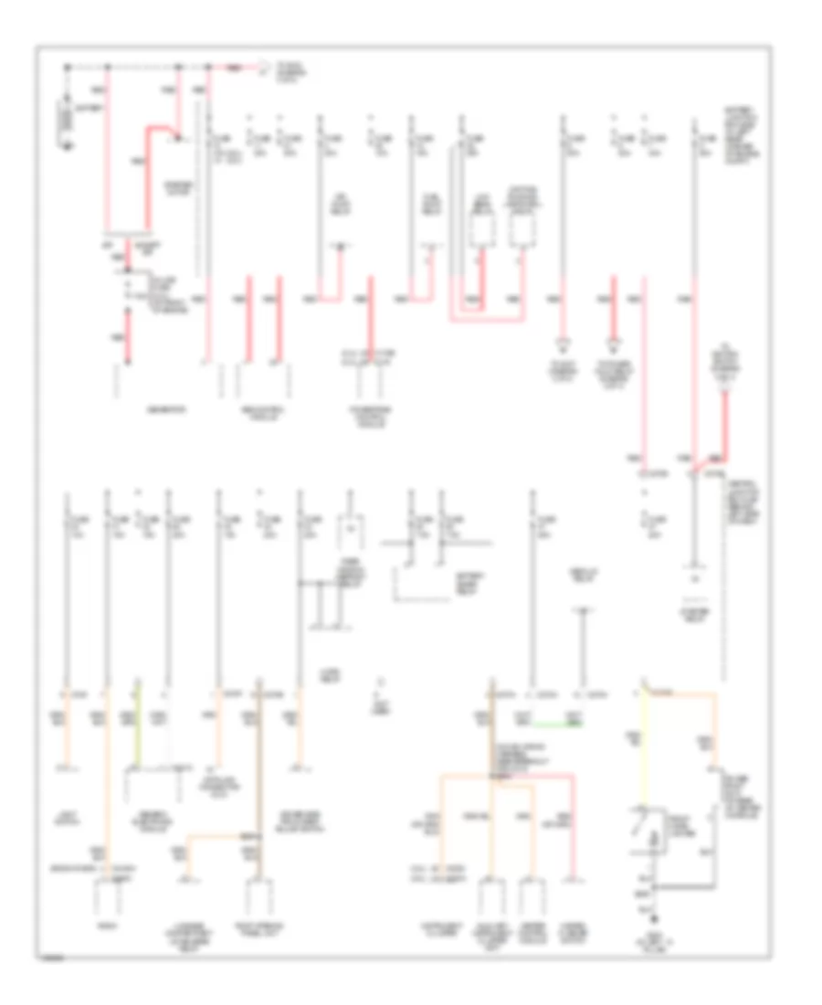 Power Distribution Wiring Diagram 1 of 4 for Ford Focus LX 2004