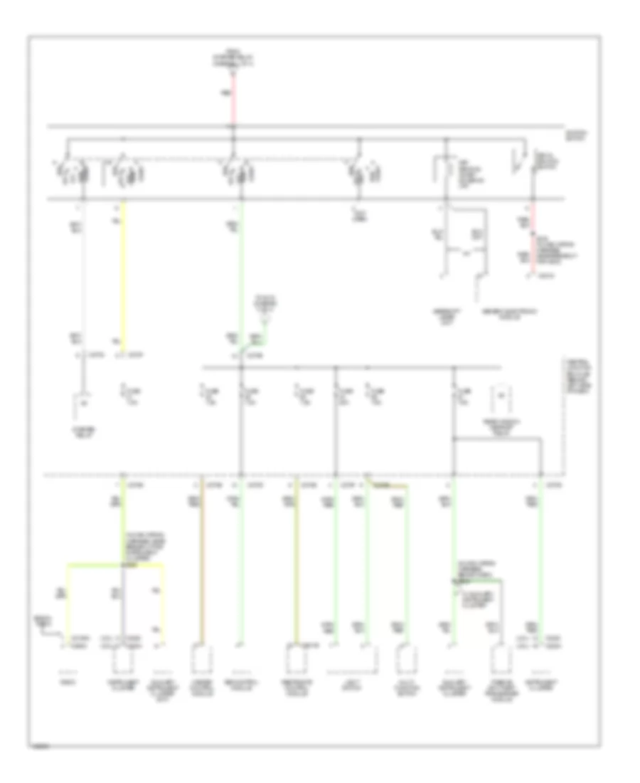 Power Distribution Wiring Diagram 2 of 4 for Ford Focus LX 2004