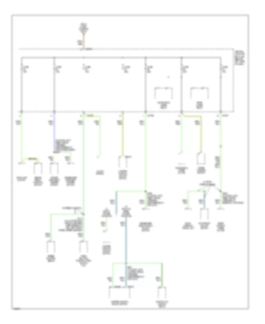 Power Distribution Wiring Diagram (4 of 4) for Ford Focus LX 2004