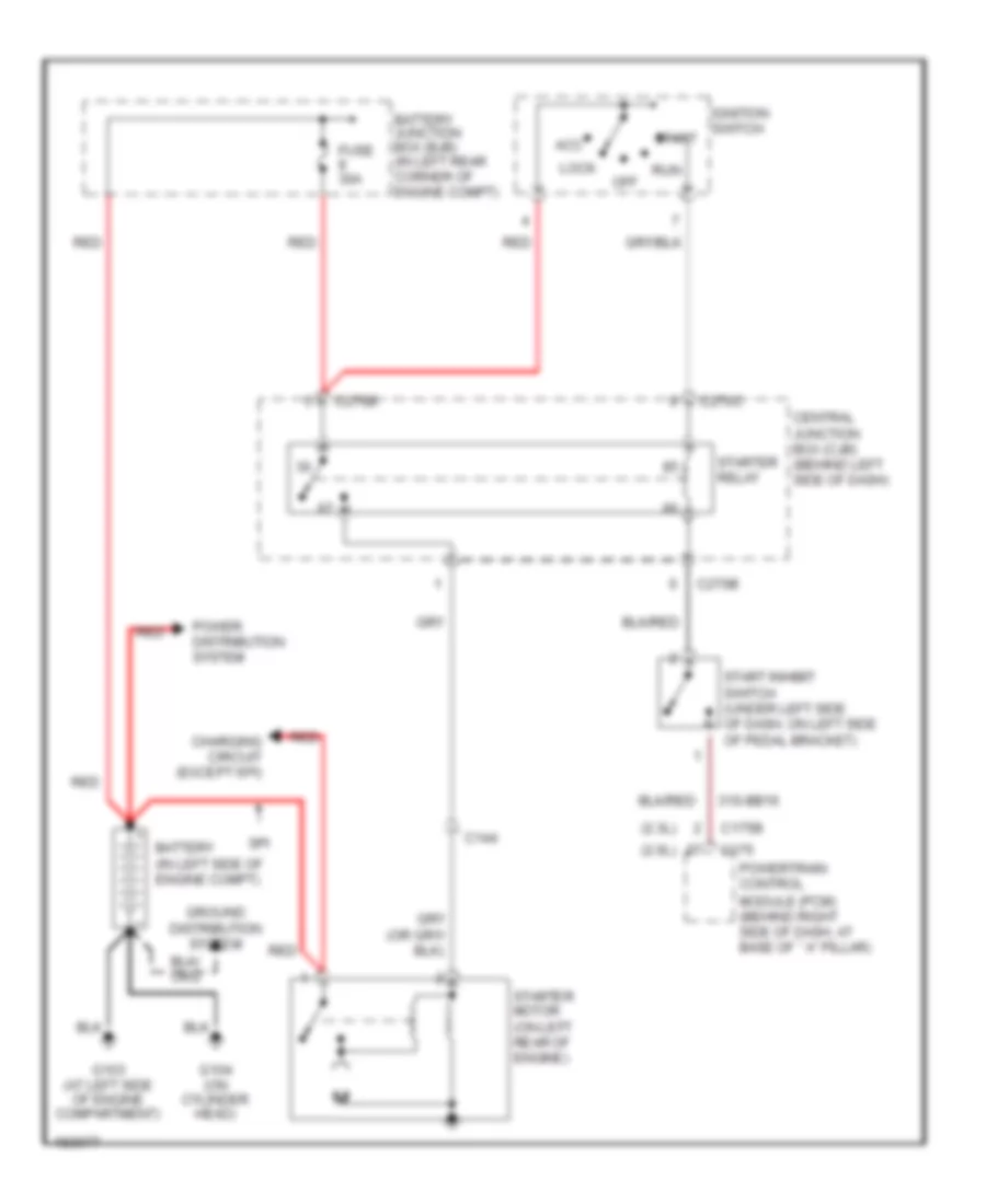 Starting Wiring Diagram, MT for Ford Focus LX 2004