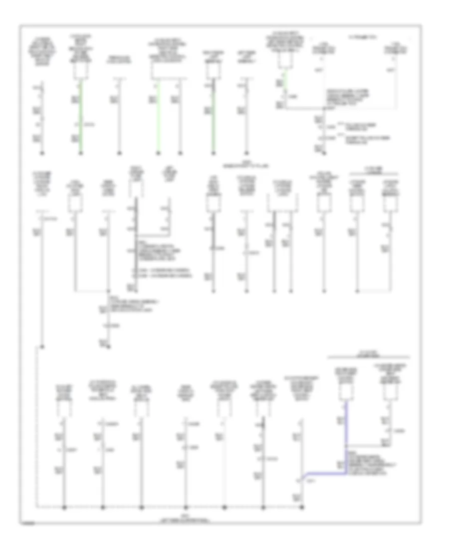 Ground Distribution Wiring Diagram 4 of 6 for Ford Explorer Limited 2014