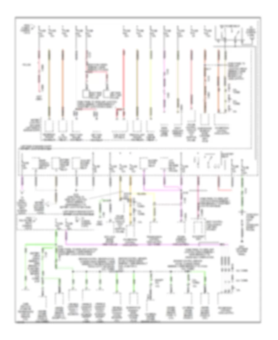 Power Distribution Wiring Diagram 2 of 5 for Ford Explorer Limited 2014