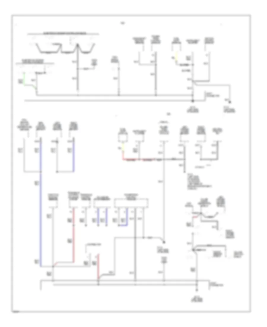 Ground Distribution Wiring Diagram 3 of 4 for Ford Probe SE 1995