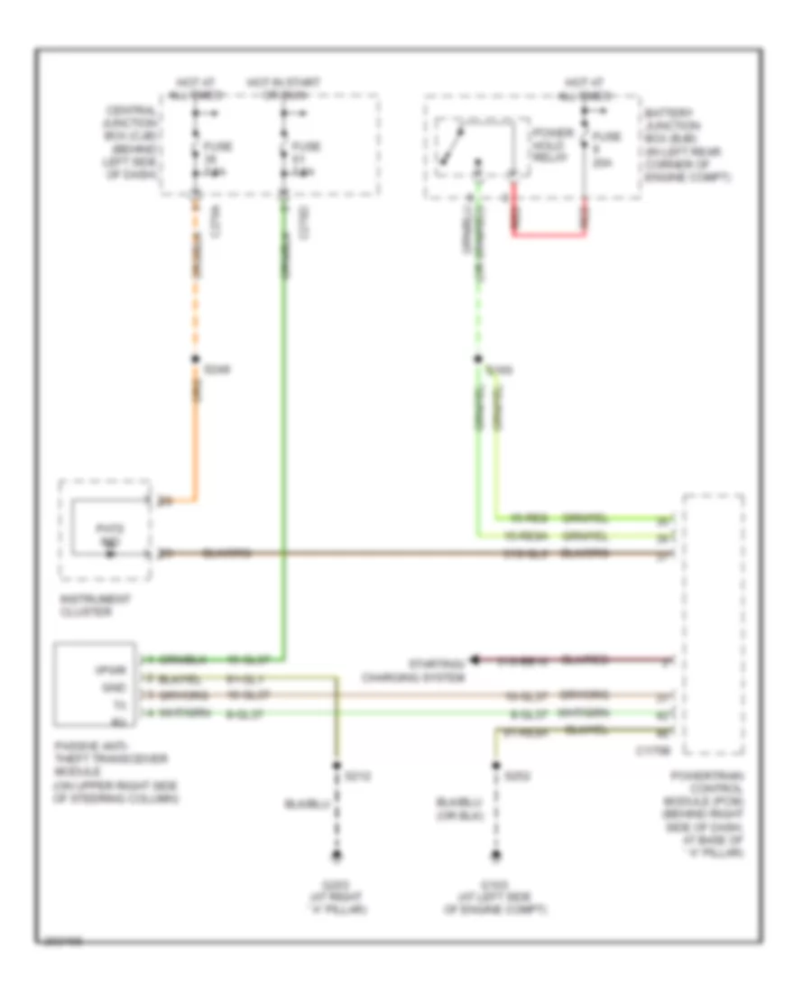 Passive Anti-theft Wiring Diagram for Ford Focus ZX3 S 2005