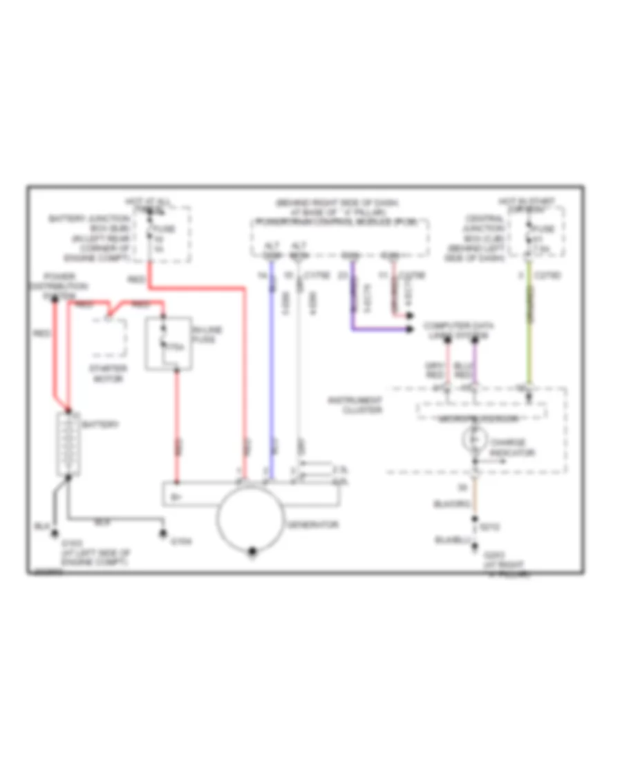 Charging Wiring Diagram for Ford Focus ZX3 S 2005