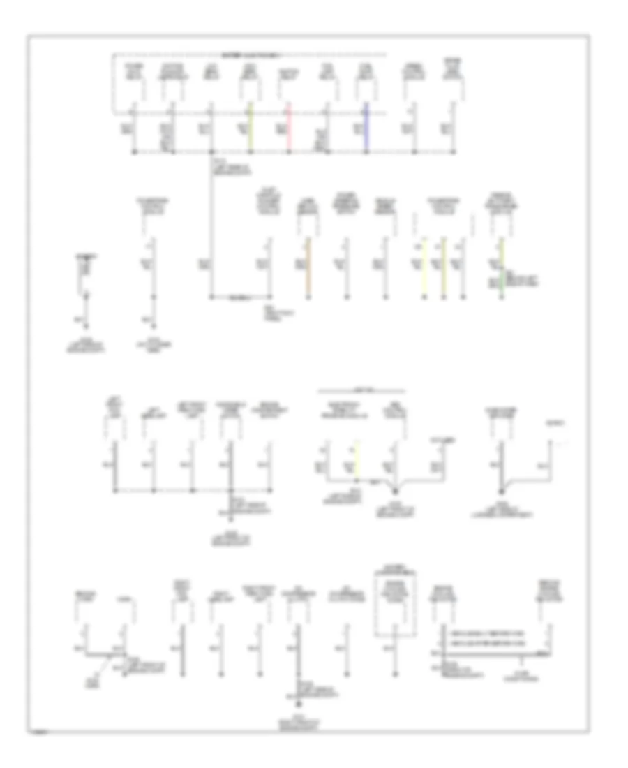 Ground Distribution Wiring Diagram 1 of 3 for Ford Focus LX 2001
