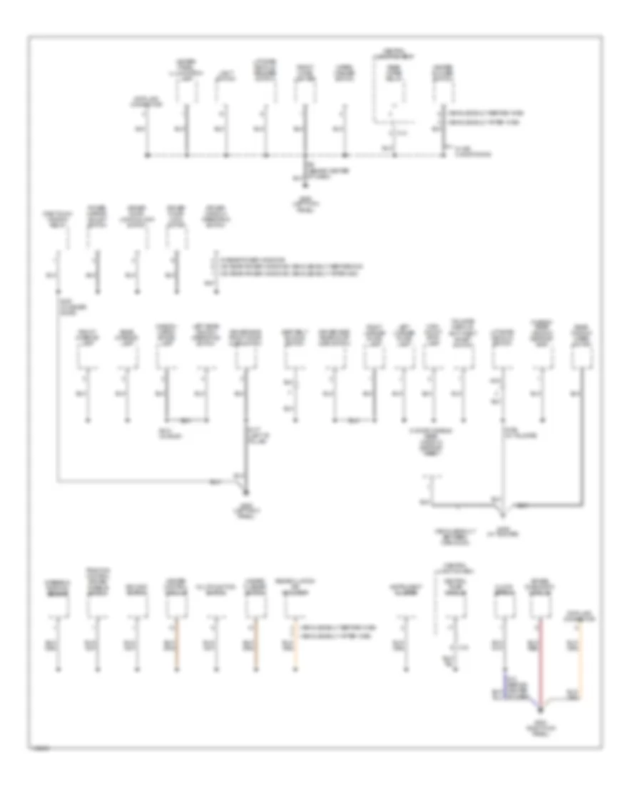 Ground Distribution Wiring Diagram (2 of 3) for Ford Focus LX 2001