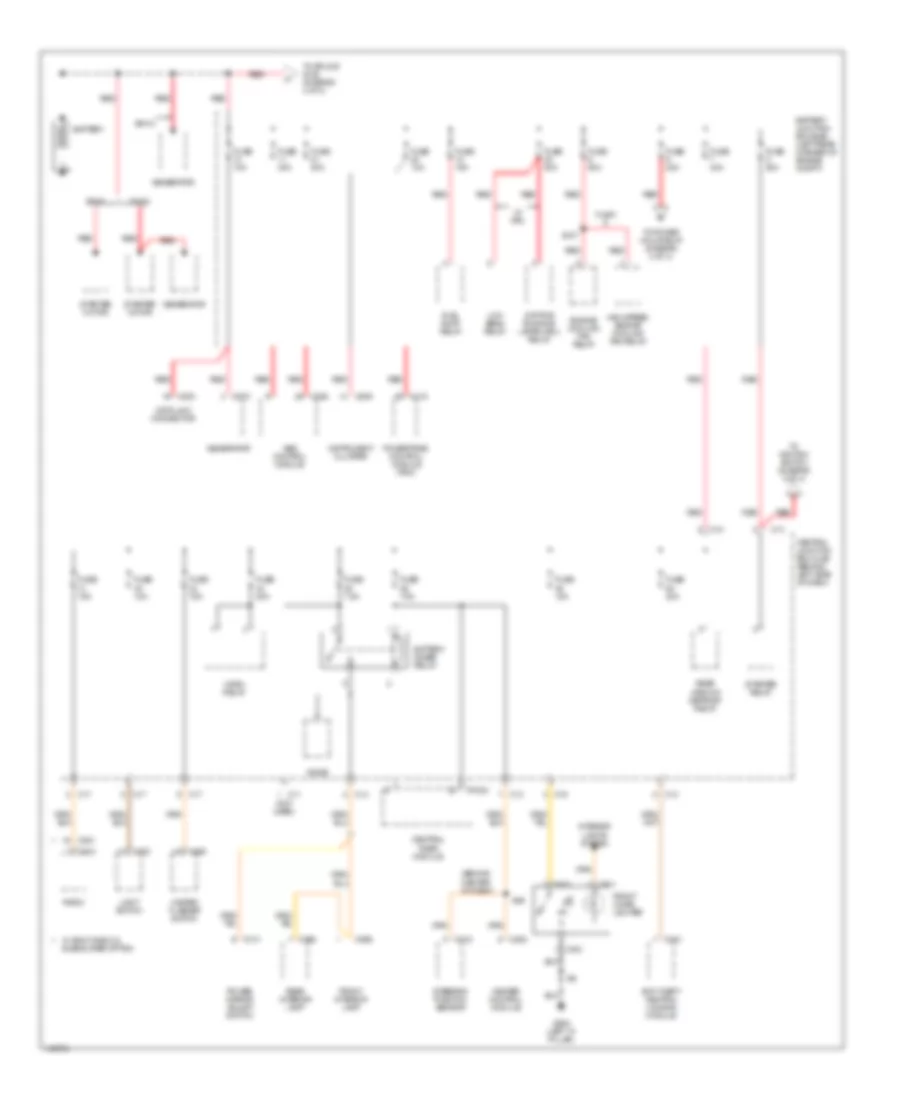 Power Distribution Wiring Diagram 1 of 4 for Ford Focus LX 2001