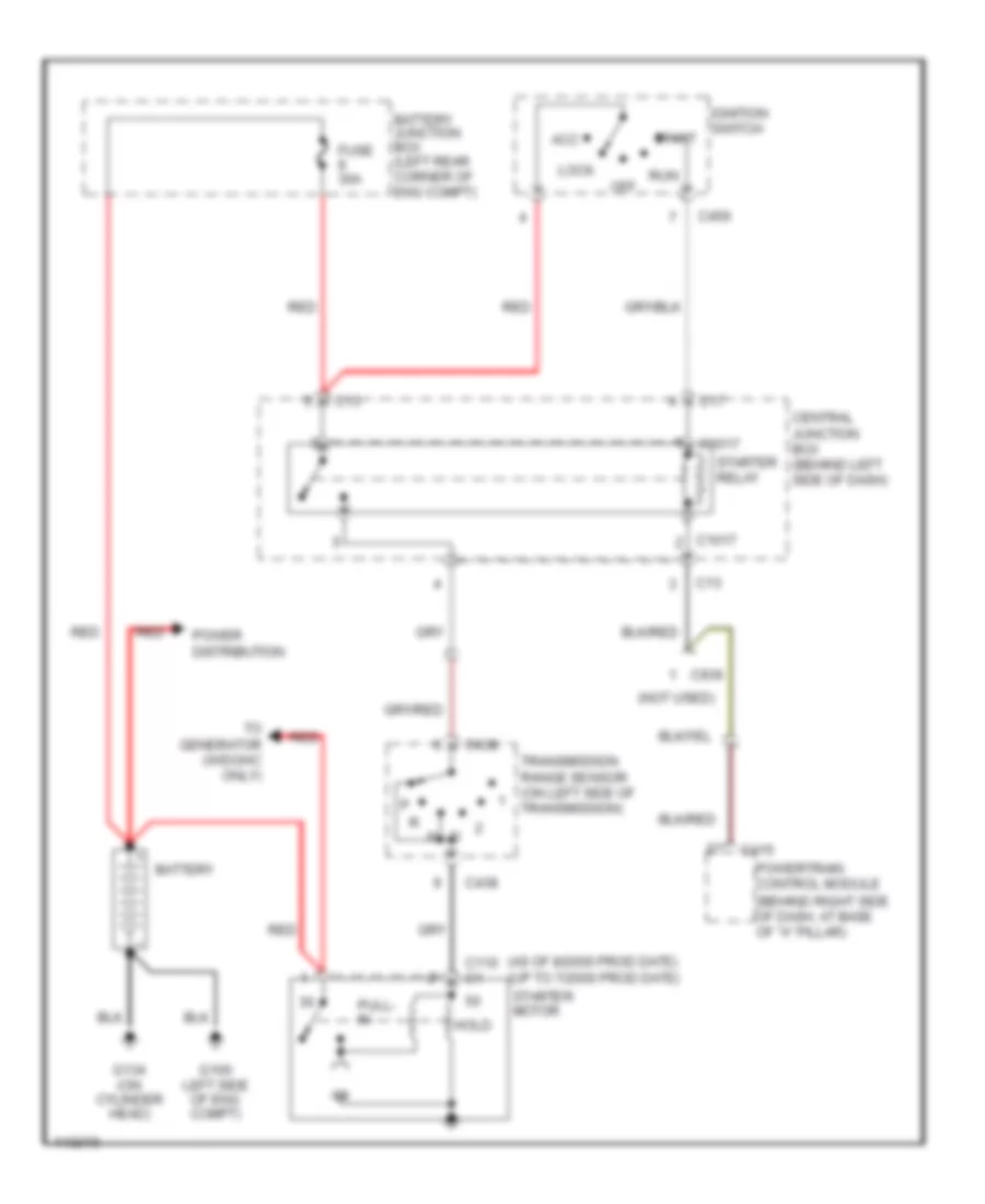 Starting Wiring Diagram, AT for Ford Focus LX 2001