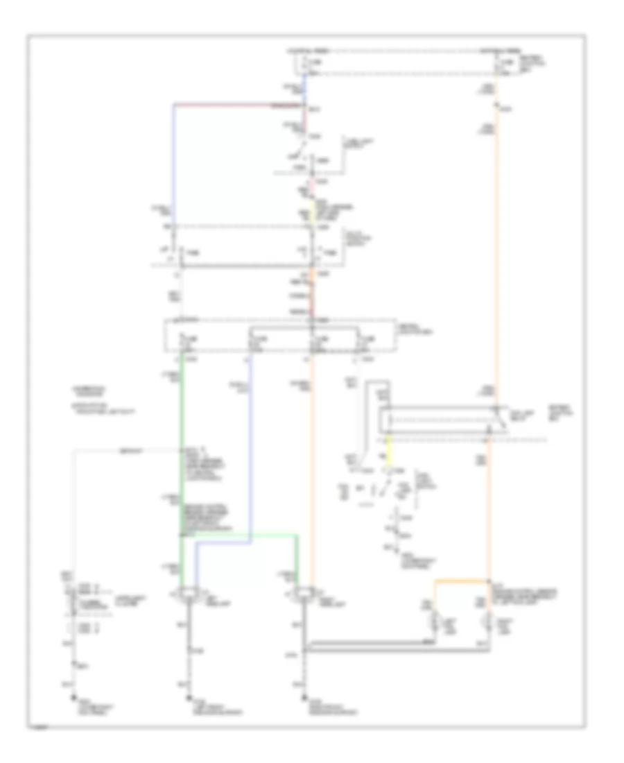 Headlamps  Fog Lamps Wiring Diagram, without DRL for Ford Pickup F250 1999