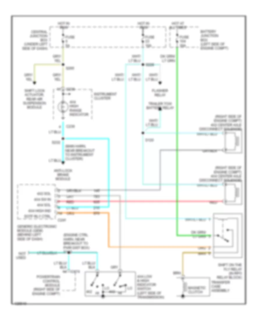 4WD Wiring Diagram Mechanical for Ford Pickup F250 1999