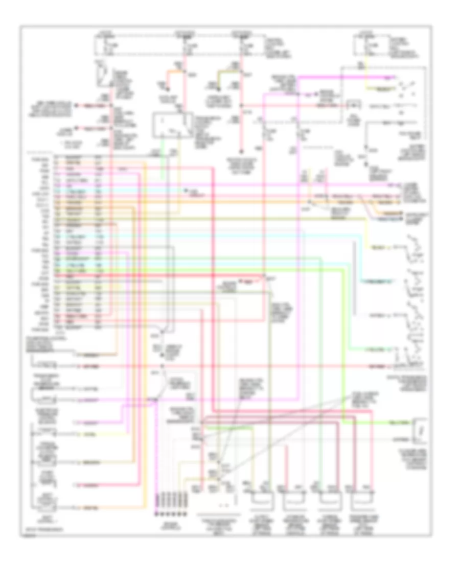 5.4L CNG, AT Wiring Diagram, 4R100 for Ford Pickup F250 1999