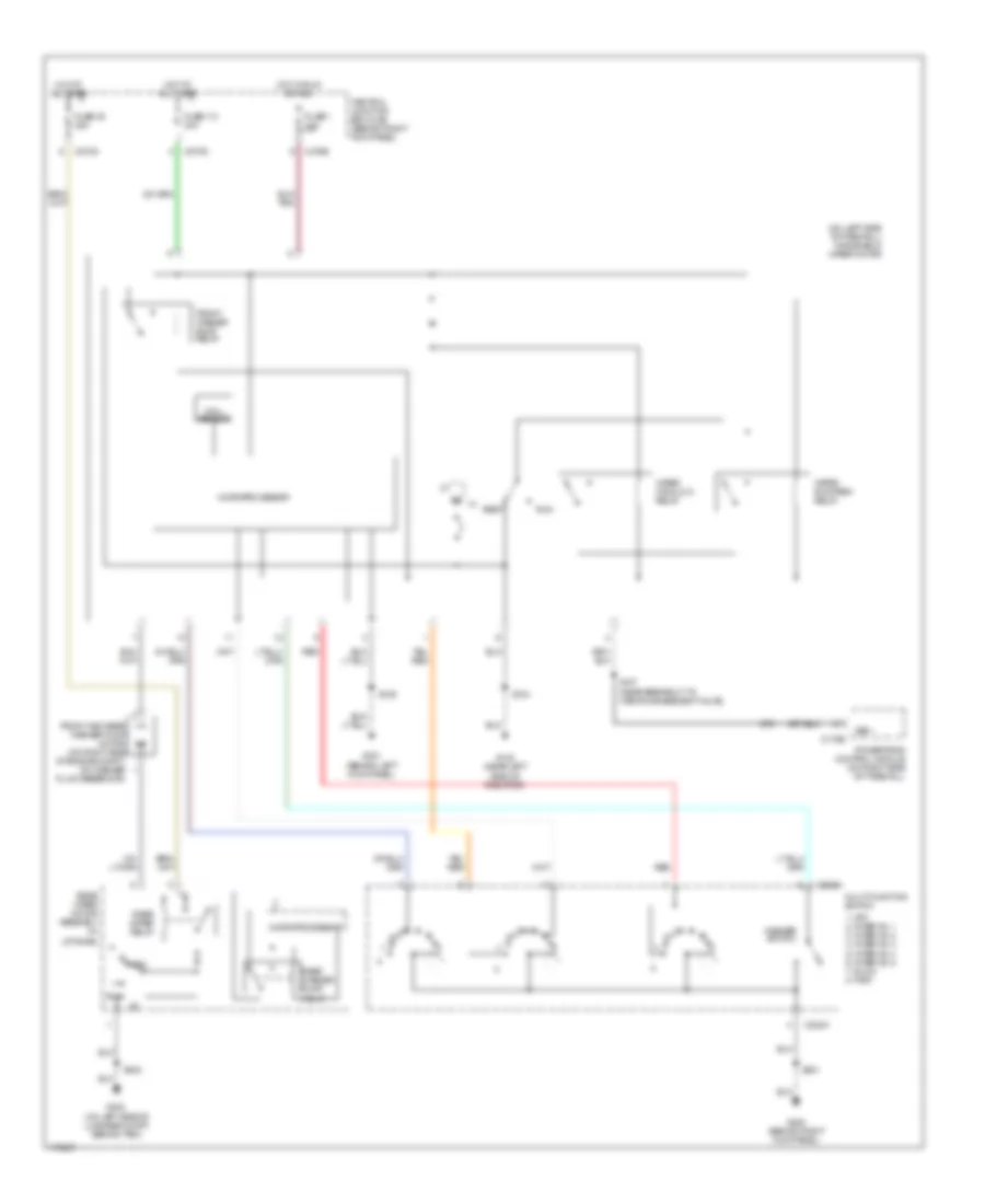 Электросхема переднего дворника стеклоочистителя и омывателя для Ford Expedition 2003