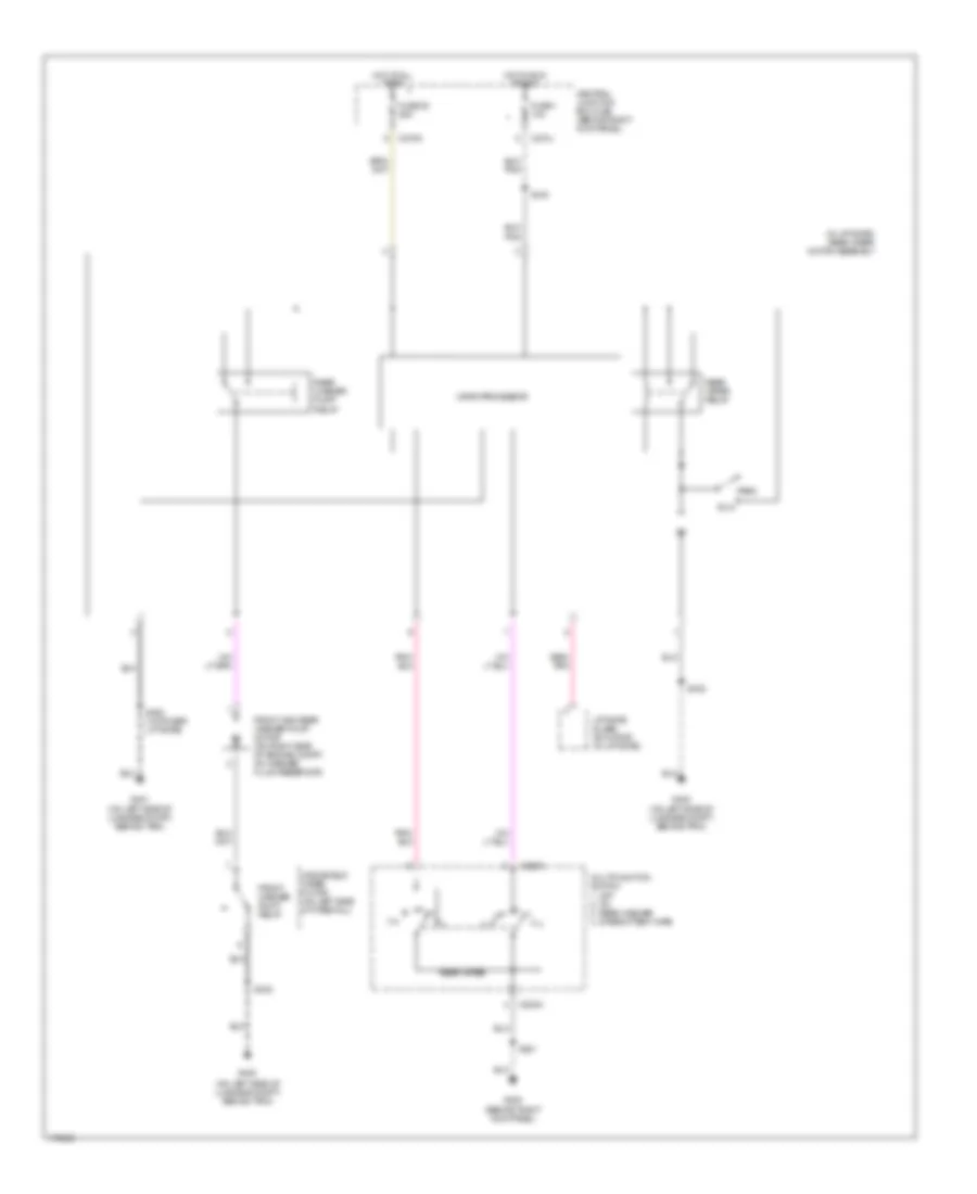 Электросхема заднего стеклоочистителя и омывателя стекла для Ford Expedition 2003