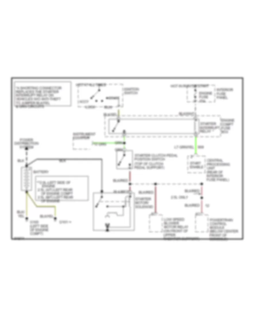 Starting Wiring Diagram M T for Ford Probe 1993