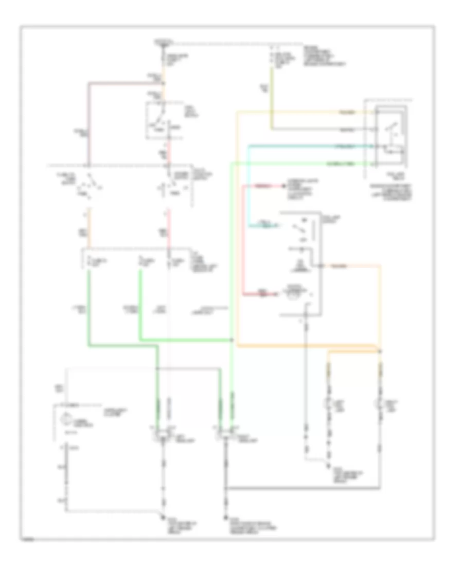 Headlamps Wiring Diagram, without DRL for Ford Ranger 1995