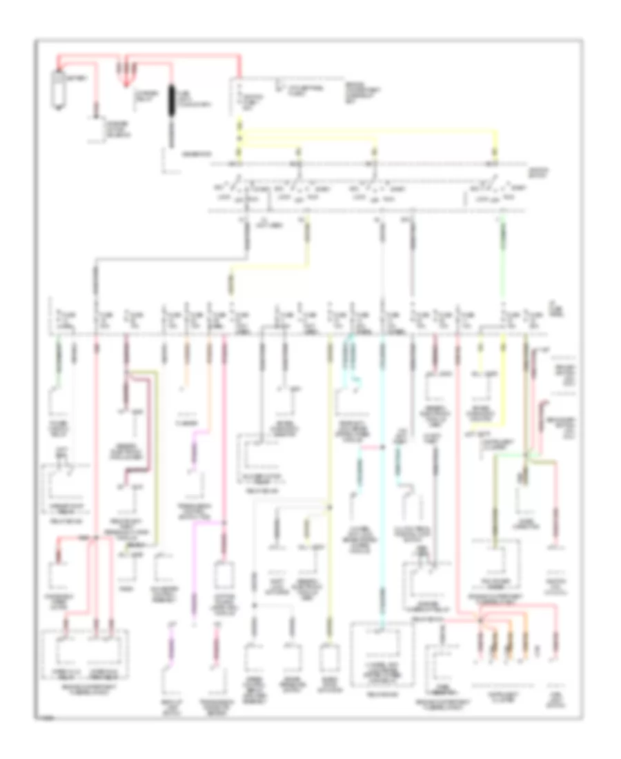 Power Distribution Wiring Diagram 1 of 3 for Ford Ranger 1995