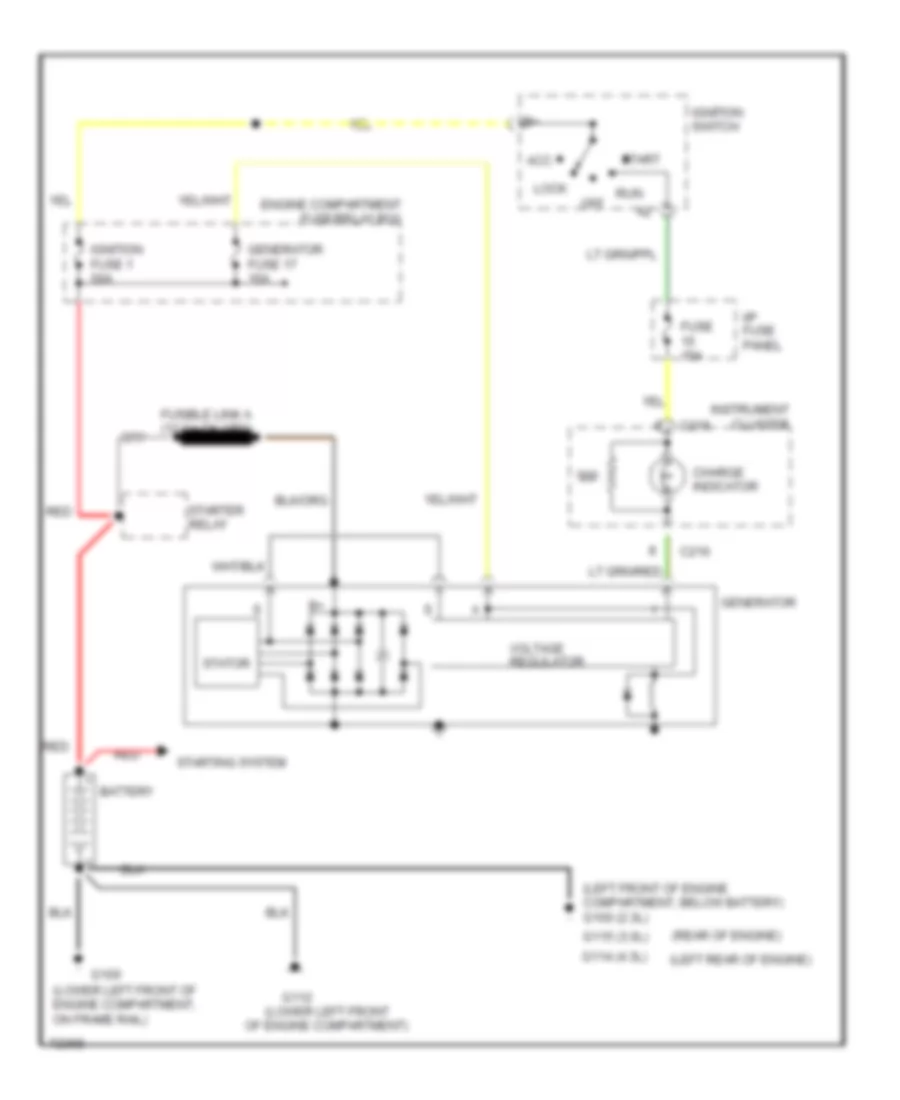 Charging Wiring Diagram for Ford Ranger 1995