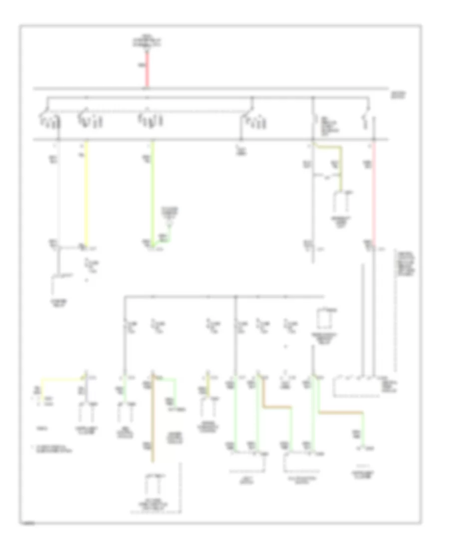 Power Distribution Wiring Diagram (2 of 4) for Ford Focus SE 2001