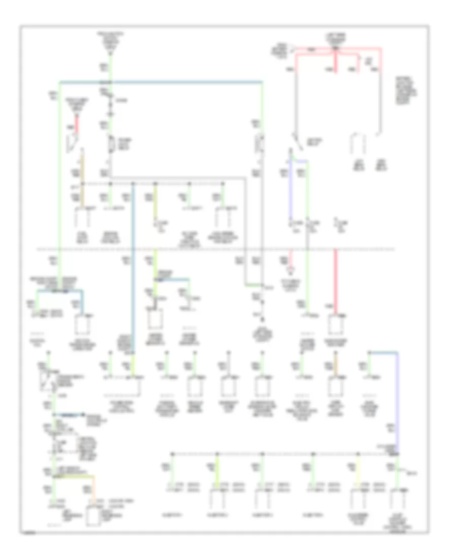 Power Distribution Wiring Diagram (3 of 4) for Ford Focus SE 2001