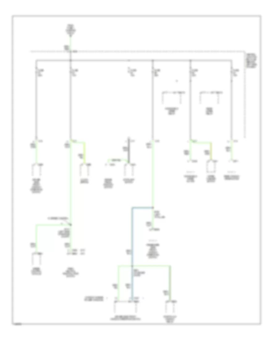Power Distribution Wiring Diagram (4 of 4) for Ford Focus SE 2001