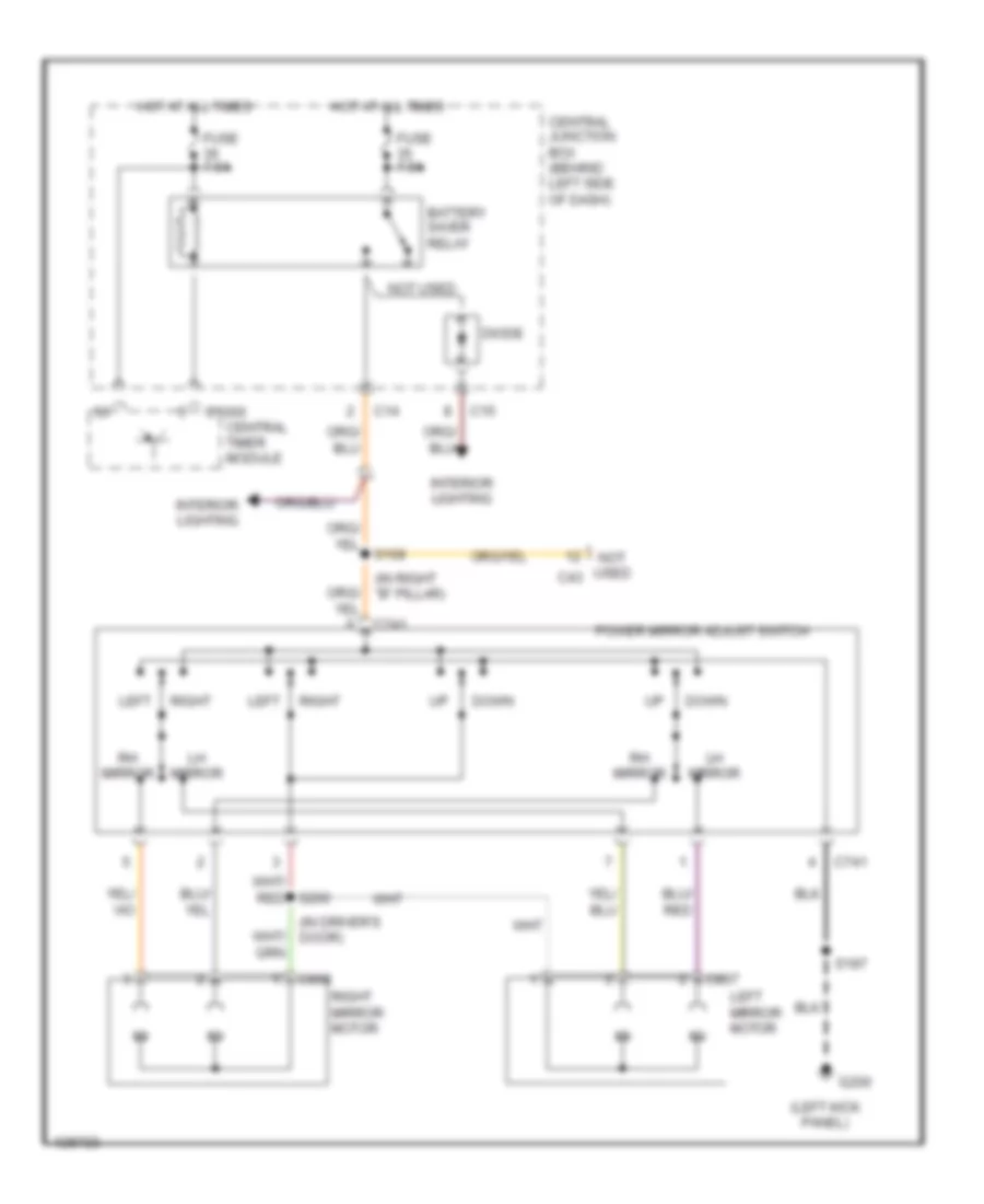 Power Mirror Wiring Diagram for Ford Focus SE 2001