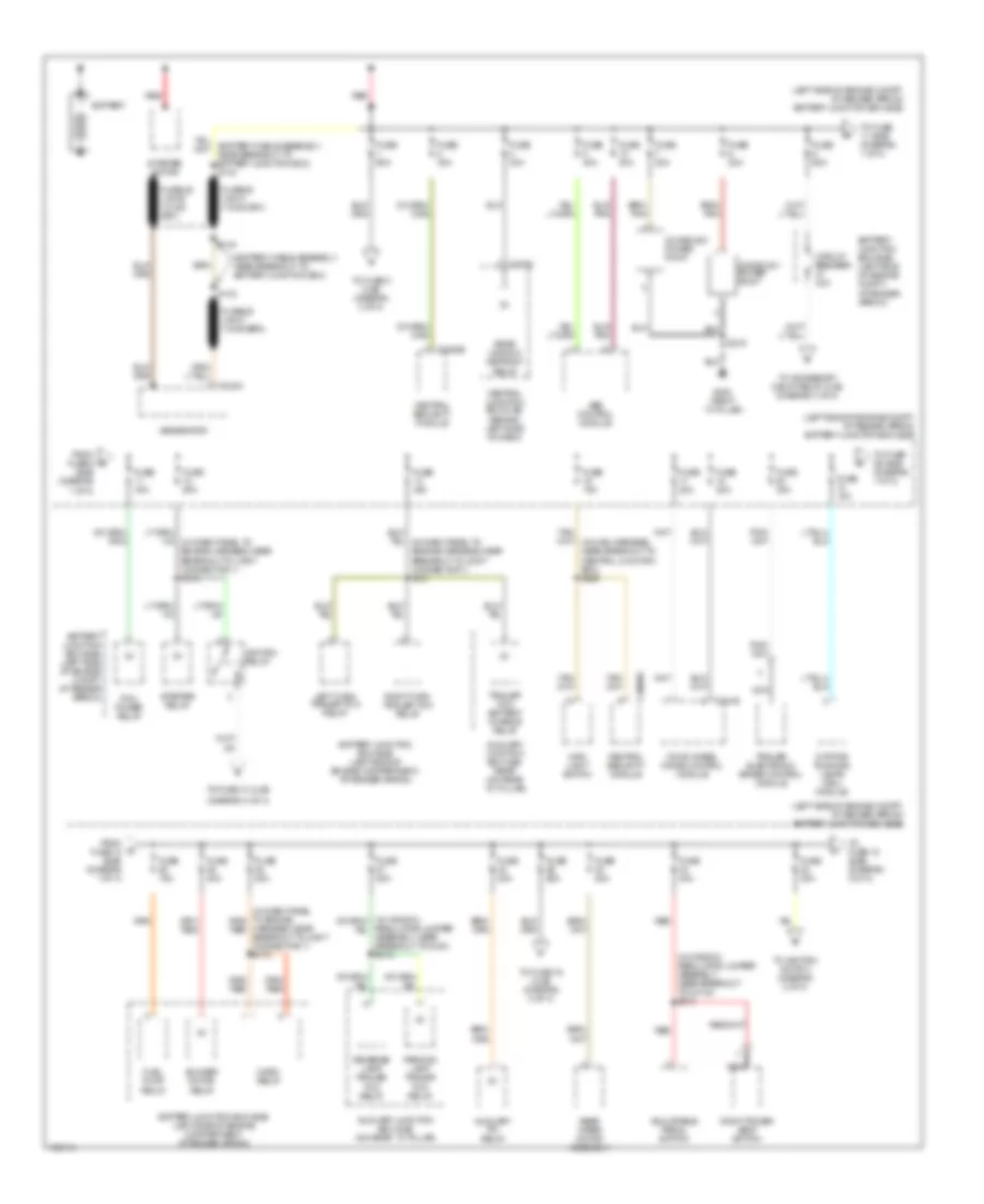 Power Distribution Wiring Diagram 1 of 4 for Ford Explorer 2003