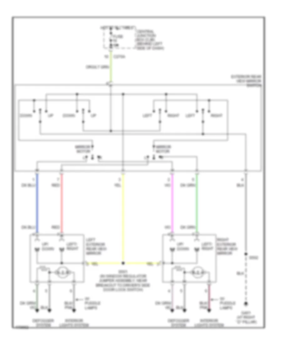 Power Mirrors Wiring Diagram for Ford Explorer 2003
