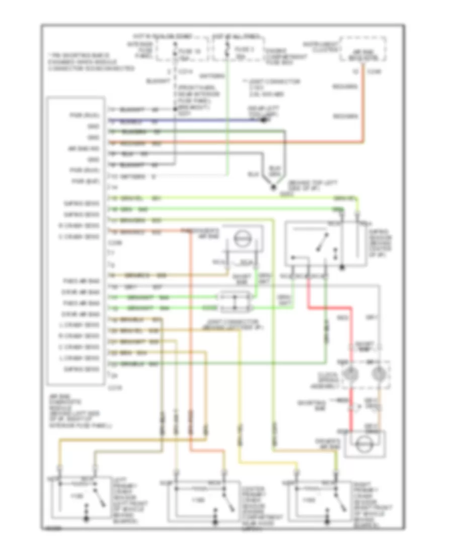 Supplemental Restraint Wiring Diagram for Ford Probe GTS 1997
