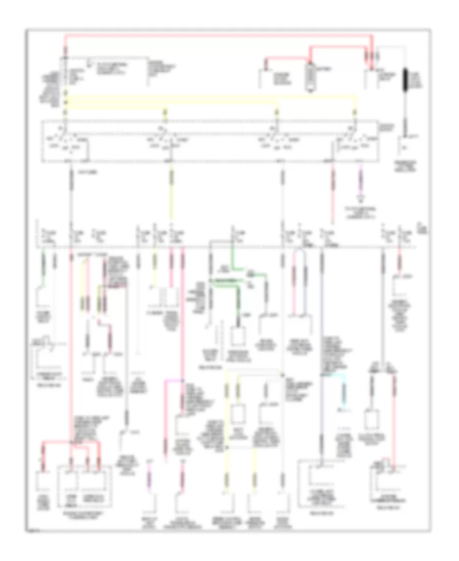 Power Distribution Wiring Diagram 1 of 3 for Ford Ranger 1997