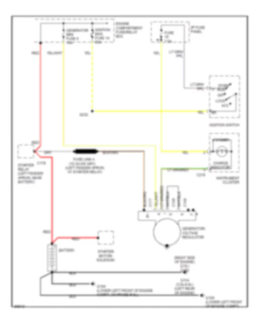 Charging Wiring Diagram for Ford Ranger 1997